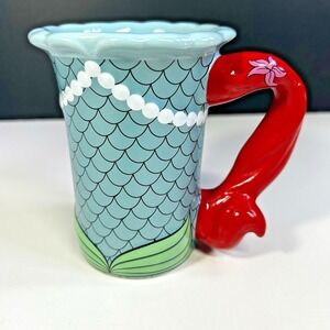 Disney Parks Little Mermaid Ariel Signature 3D Mermaid Tail Mug Cup